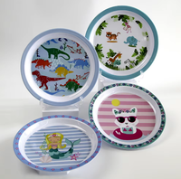 SEBEST Usine En Gros Personnalisé Sans BPA Enfants Assiettes À Manger Sécurité Alimentaire Dessin Animé Motif Mélamine Assiettes pour Enfants