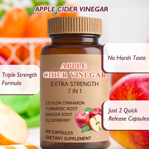 Cápsulas de Vinagre de Sidra de Manzana y Jengibre para Adelgazar, Suplemento Detox, Etiqueta Privada de Fábrica OEM ODM GMP - Product Image 4