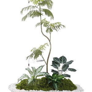 Grand arbre artificiel Jacaranda Greenway pour la décoration intérieure des centres commerciaux, des hôtels et des escaliers - Product Image 3