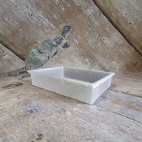 Enclos pour reptiles en PVC, boîte à tiroirs pour terrarium, conteneur d'élevage isolé, habitat rectangulaire en plastique, 48 x 34 x 10 cm