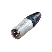 Connecteur de câble XLR mâle à 3 broches droit nickelé NC3MXX pour microphone audio