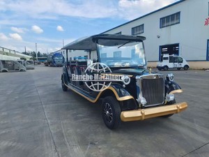 Coche Eléctrico Retro Clásico Negro Asequible para Transporte en Sitios Turísticos, Autobús Clásico Vintage para Visitas Turísticas, Carro de Golf en Oferta - Product Image 2