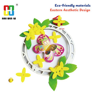 Guirlande de printemps en forme de papillon à faire soi-même Hanwenge STEM, éléments naturels, décoration murale, matériau écologique, non toxique, guirlande de printemps à suspendre - Product Image 1