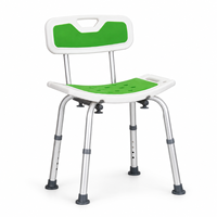 Chaise de douche et de toilette portable en alliage d'aluminium 150 kg pour personnes âgées