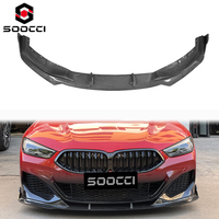 Kit de carrocería de fibra de carbono seca mejorado: Splitter delantero y labio inferior para parachoques delantero para BMW G16 840i M850i Serie 8 2019-2023
