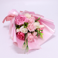 Savon en forme de rose artificielle, fausse fleur, pivoine, savon décoratif, cadeau