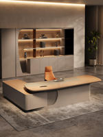 Bureau de direction moderne de luxe en forme de L, style industriel, pour PDG, usage hospitalier, appartement, maison, hôtel