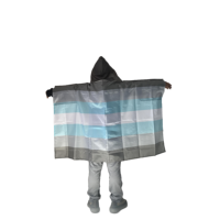 Drapeau corporel LGBTQ Sunset Les Lesbian Pride avec chapeau et manchon de bras, à porter, avec quatre œillets pour accrocher
