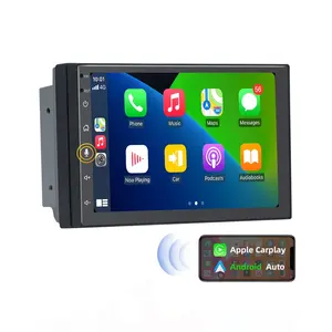 7 Universal polegadas 1024*600 Tela de Toque Capacitivo Android Sem Fio Auto Carro Carplay Mp5 2 Din Auto Rádio Multimídia