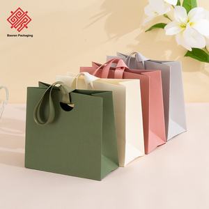 Sacs en papier de spécialité Baoren Premium, écologiques, recyclables et réutilisables, sacs cadeaux exquis pour bijoux, à poignée, M-Base Paper Digital - Product Image 3