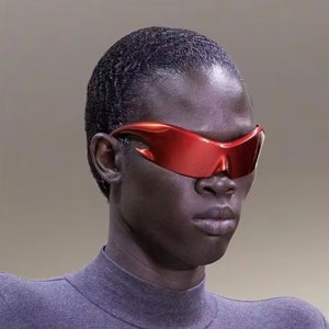 Gafas de Sol Deportivas Personalizadas 1813 Estilo Punk Y2K para Hombre, Gafas de Sol de Espejo de una Pieza Vintage 2023, Gafas de Sol Sexys de Hip Hop para Mujer - Product Image 1