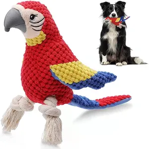 Cartoon Bird Shape Plush Pet Squeaky Toy Durable Teeth Cleaning Interactive Stuffed Dog Chew Toy