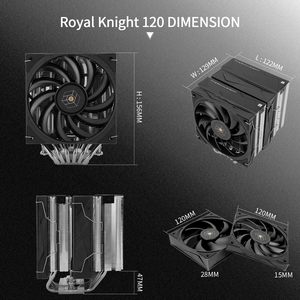 Thermalright Royal Knight 120 Cooler <span class=keywords><strong>de</strong></span> CPU <span class=keywords><strong>de</strong></span> Juego Radiador <span class=keywords><strong>de</strong></span> Torres Dobles <span class=keywords><strong>de</strong></span> Operación <span class=keywords><strong>de</strong></span> Bajo Ruido - Product Image 6