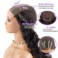 Perruques en cheveux naturels sans colle, perruques brésiliennes en cheveux naturels à ondulations profondes, livraison directe, avec service OEM / ODM
