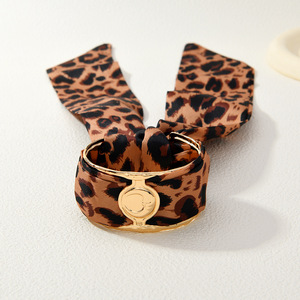 Custom Silk Scarf <b>Bracelet</b> Light Luxury Fashion Wristband Personalized <b>Adjustable</b> Scarf Cuff Bangles for Women - Product Image 4