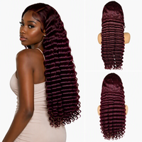 Perruque longue Lace Front 13x6 en cheveux humains vierges vietnamiens, HD transparente 4, 150% Double Drawn, pré-épilée, cuticules alignées