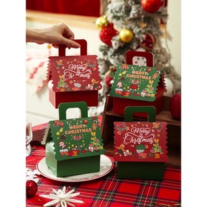 <b>Christmas</b> Apple <b>Gift</b> <b>Boxes</b> with Handle Printed Treat <b>Boxes</b> for Holiday Party - Product Image 4