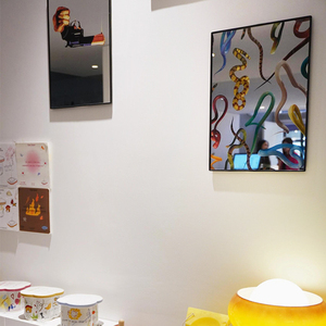 Miroir Mural Réfléchissant Art Déco Fait Main avec Cadre Métallique Motif Serpent Coloré, Impression Artistique, Décoration <span class=keywords><strong>Murale</strong></span>, Affiche pour Mur de Galerie à Domicile - Product Image 5