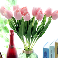 Penjualan terlaris desain terbaru 53cm bunga PU tunggal Tulip buatan untuk Hari Valentine