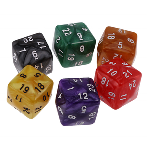 Vente en gros de dés à douze faces en acrylique transparent de couleurs mélangées aléatoires, personnalisés, pour les jeux de divertissement - Product Image 1