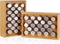Étagère à épices murale, porte-bouteilles à épices avec crochets pour armoire de cuisine, garde-manger