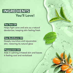 Vente chaude Herbal Tea Tree Body Wash Sulfate Gel Douche Sans Paraben pour Démangeaisons Peau Sèche Antifongique Huile d'Arbre à Thé - Product Image 3
