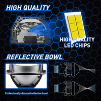 Bi Led phares de voiture accessoires de voiture M17S carré verre projecteur lentille 12V système d'éclairage automatique pièces automobiles