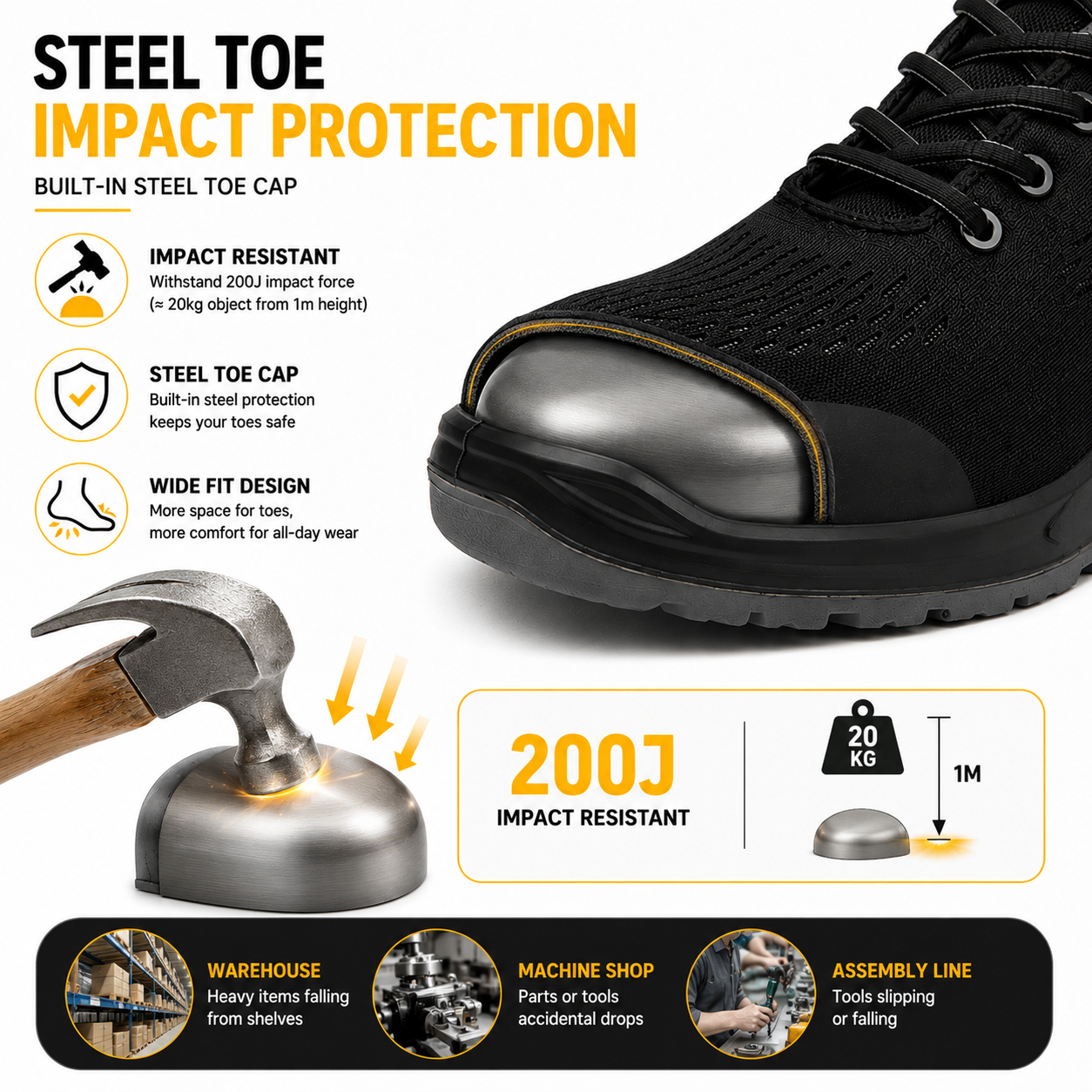 OEM TPU Flyknit Comfortable Steel Toe Safety Sneaker Shoes Fashionable Safety Shoes Steel Toe Esd Safety Shoes