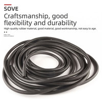 Bande d'étanchéité EPDM, bande en caoutchouc ronde noire, imperméable, anti-collision, haute élasticité, bande de protection ronde en éponge pour verre trempé