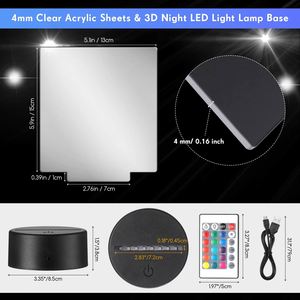 Wholesale 3D Night <b>Lights</b>, 3D LED <b>Lights</b>, Acrylic Night <b>Lights</b>, Custom Patterns, Festival Gifts From Lighting Factory.DIY - Product Image 5