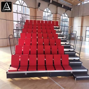 Tribunes escamotables pour terrain de basket-ball de stade intérieur, solutions de sièges flexibles et pliantes, tribunes télescopiques mobiles - Product Image 1