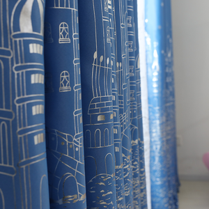 Prezzo all'ingrosso moderna sicurezza insonorizzata tende blu per la camera da letto del bambino 2.8m - Product Image 2