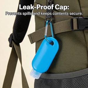 <span class=keywords><strong>Contenitori</strong></span> vuoti ricaricabili Flip cover Travel 30 50 bottiglie da spremere in plastica da 60 <span class=keywords><strong>100</strong></span> <span class=keywords><strong>ml</strong></span> con gancio portachiavi - Product Image 6