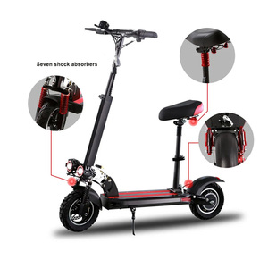 Trottinette électrique tout-terrain avec double éclairage, suspension avant, pneus de 10 pouces, trottinette électrique pour adultes - Product Image 6