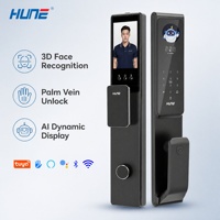 Serrure Intelligente Électronique Automatique IA avec Reconnaissance Faciale 3D et Veineuse, Compatible Porte en Bois Résistante aux Rayures, Stockage par Carte Mémoire