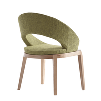 Meubles de Restaurant à dos rond, pied en bois, café, tapisserie, Dressing, chaise en velours, CH-04