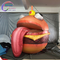 Wacky modèle de burger gonflable nourriture gonflable hot dog gonflable
