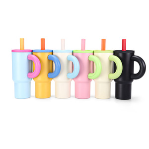 Dopamine Straw Car <b>Mug</b> 304 Stainless Steel Insulated Tumbler <b>Large</b> Capacity Cold Keeping Travel Outdoor Use - Product Image 1