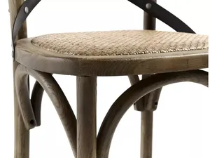 부인 숲 뜨거운 판매 소박한 자연 클래식 크로스 다시 프랑스어 비스트로 바 의자 의자