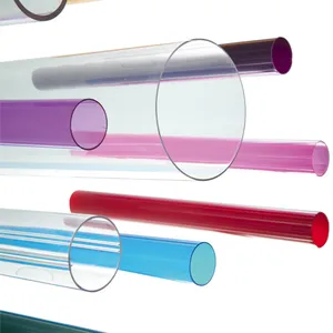 Tube en plastique de 4 pouces en Polycarbonate coloré personnalisé de chine
