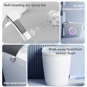 <span class=keywords><strong>Inodoro</strong></span> Inteligente de Cerámica con Descarga Automática, Montado en el Suelo, Color Blanco, para Baño - Product Image 6