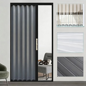 Puerta Plegable de Aleación de Aluminio, Resistente al Fuego, Aislamiento Térmico, Reducción de Ruido, Partición Plegable/Corredera Invisible, Diseño Minimalista - Product Image 2