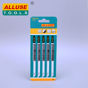 Alluse Lot <span class=keywords><strong>de</strong></span> 5 lames <span class=keywords><strong>de</strong></span> scie sauteuse T301DL HSS 6TPI HCS 110MM, surface en forme <span class=keywords><strong>de</strong></span> T, pour découpe polyvalente, épaisseur 1,5 mm, DIY OEM - Product Image 2