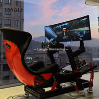 Support personnalisé pour triple moniteur Support de course Sim Compétition de conduite Simulateur de course Fente en T Cadre en aluminium Simulateur de vol