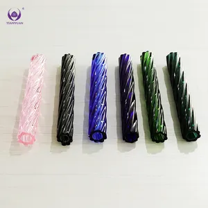 Borosilikat-Glas Filterspitzen Rauchen für Rollen Papier individuelles Logo mehrere Löcher Hookah Mundspitzen Glasrohr