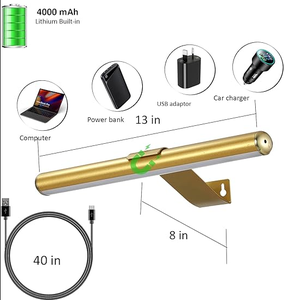 Đèn tranh LED không dây có điều khiển từ xa, điều chỉnh độ sáng bằng cảm ứng, đèn tường sạc lại, đèn trưng bày tranh, đèn nghệ thuật, đèn phòng trưng bày tranh - Product Image 6