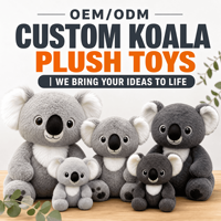 Peluche Koala, jouet en peluche doux, OEM ODM, peluche personnalisée, jouet en peluche rembourré, cadeau promotionnel, peluche de haute qualité, cadeau promotionnel
