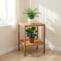Étagère à fleurs multi-niveaux en bambou, non pliable, pour salon, intérieur/extérieur