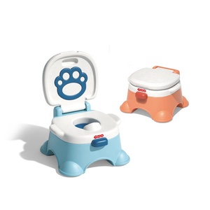 <span class=keywords><strong>Pot</strong></span> portable pour bébé, toilette musicale à induction pour tout-petits 2-en-1, siège de toilette d'apprentissage confortable et marchepied avec dossier et housse - Product Image 1