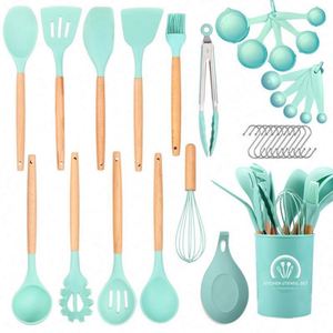 Chufei Kitchen Accessories Cooking <b>Tools</b> <b>Silicone</b> Utensil Set of 33 Pieces with Storage Bucket Color Box - Product Image 4